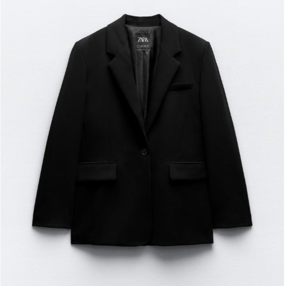 Zara Womens Black Basic Blazer